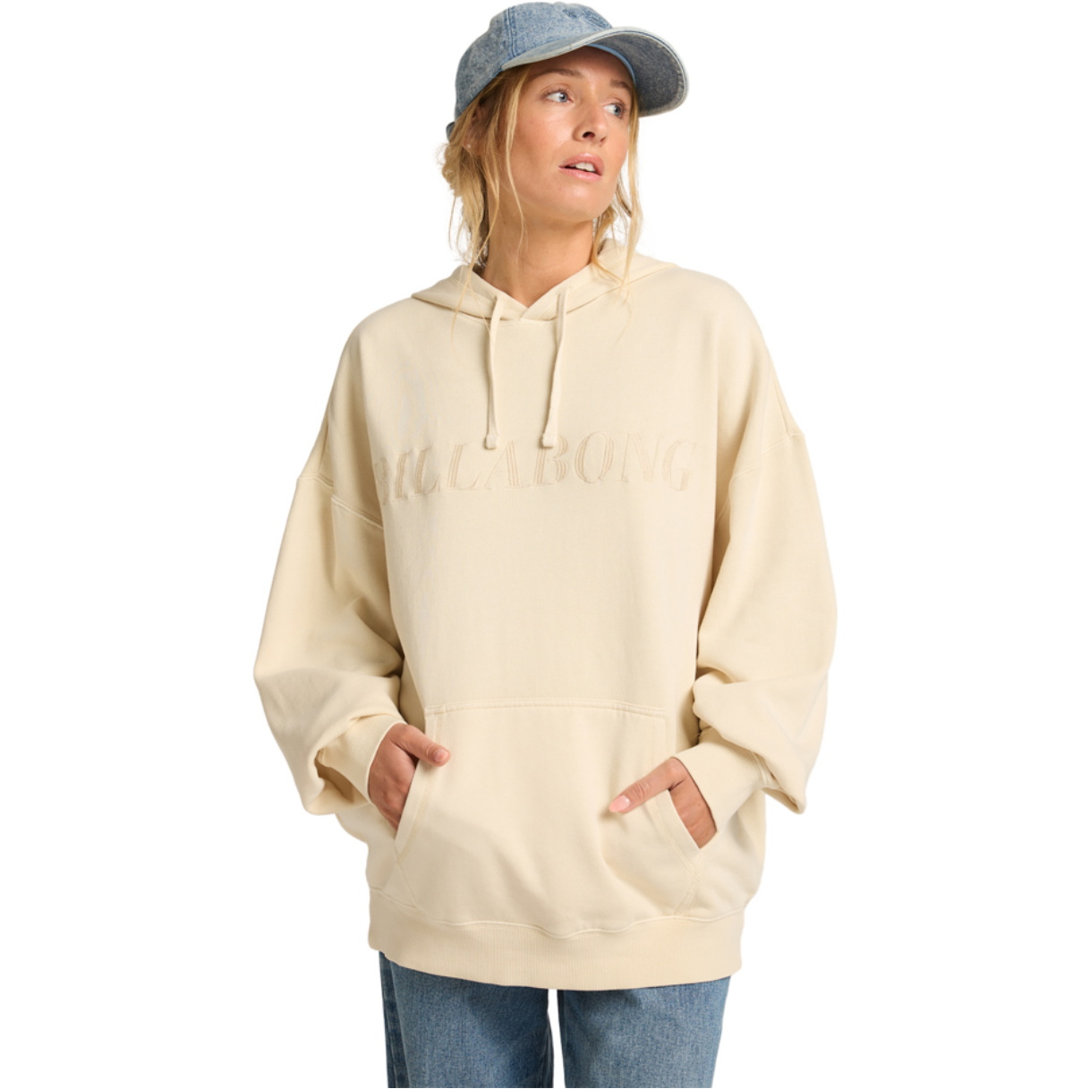 2025 Billabong Dame Hi Tide Dip Hættetrøje 24B413502 - Whitecap